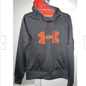 Under Armour Gray/ Pink Sweatshirt Hoodie Size M Womens Cold Gear Semi Fitted.